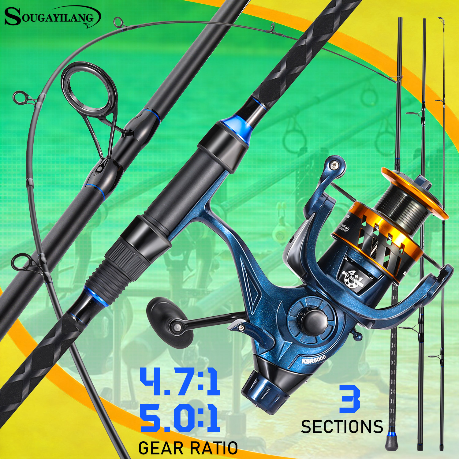Sougayilang 3 Sections Surf Fi - đánh giá và giá Surf Reel
