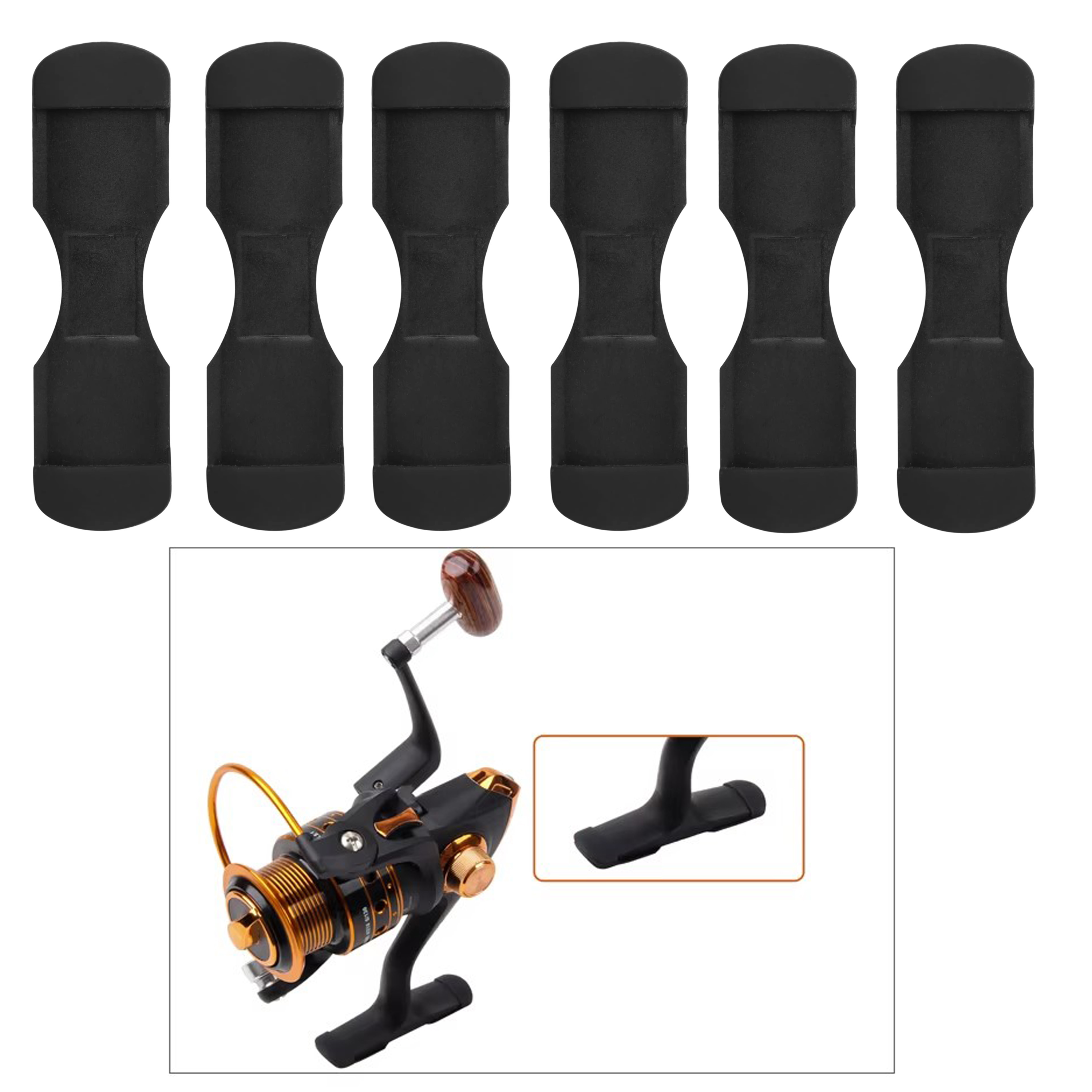 6pcs Black Rubber Fishing Reel - đánh giá và giá Trolling Reel