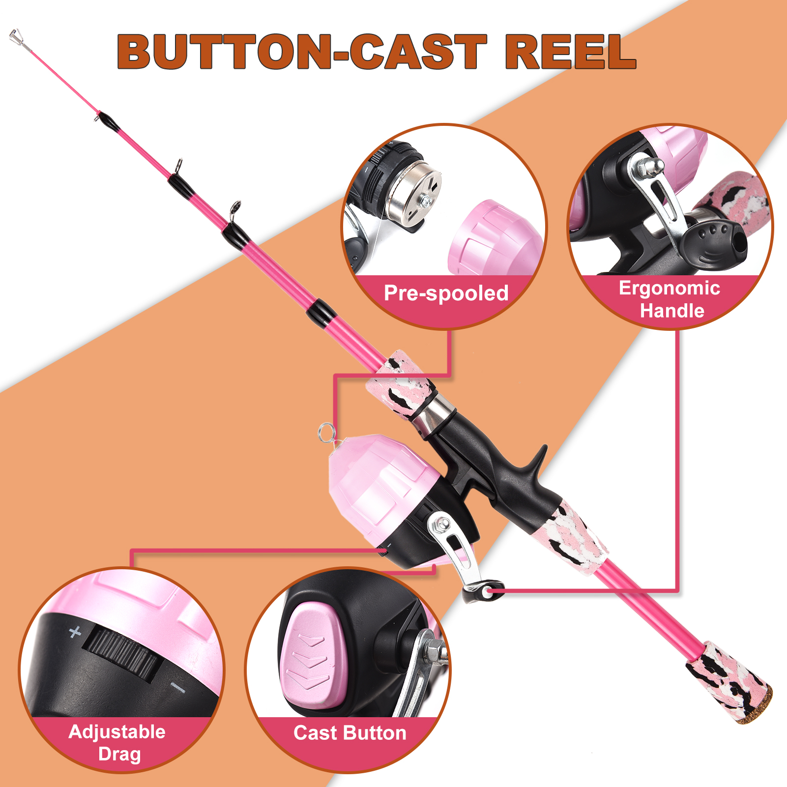 Kids Fishing Rod and Reel Comb - đánh giá và giá Spincast Reel