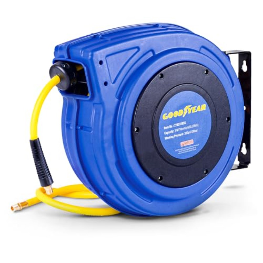 Retractable Air Hose Reel 3/8  - đánh giá và giá Reel Handle