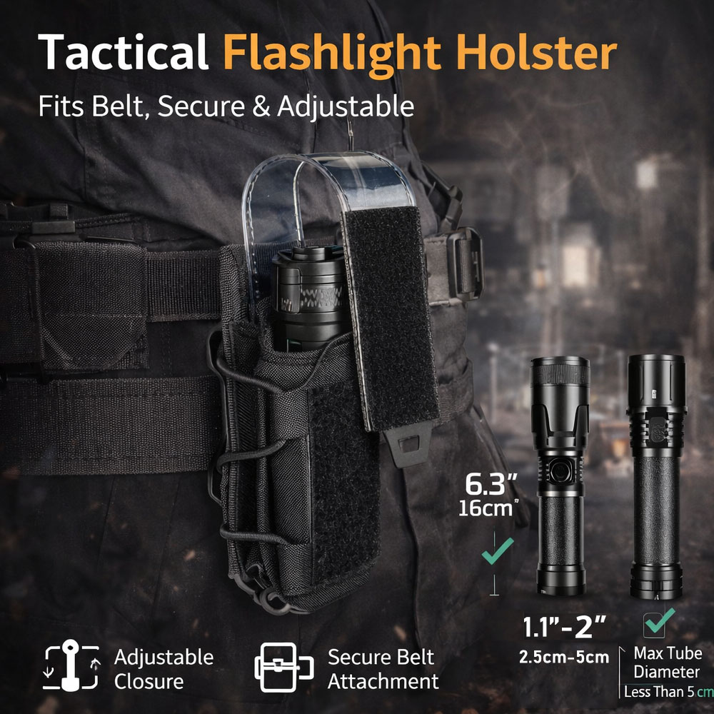Tactical Flashlight Pouch Hols - đánh giá và giá Reel Bag