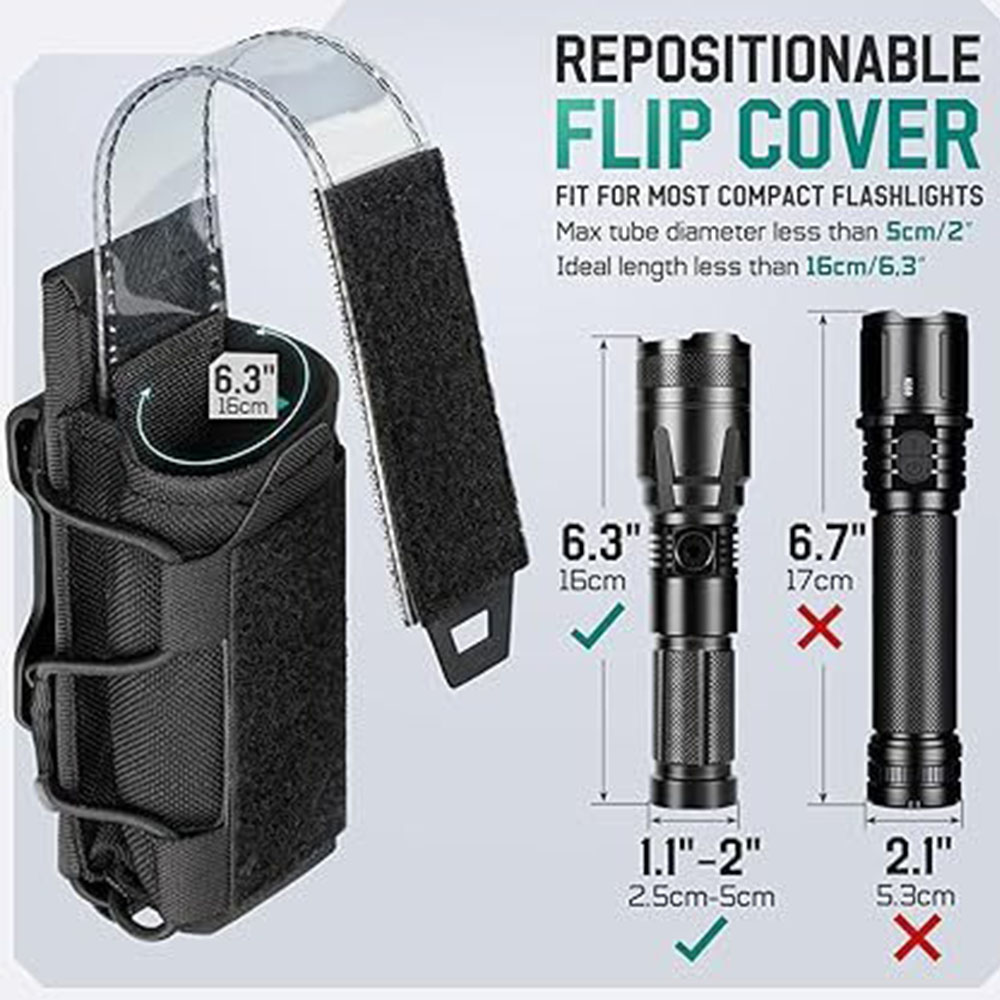Tactical Flashlight Pouch Hols - đánh giá và giá Reel Bag