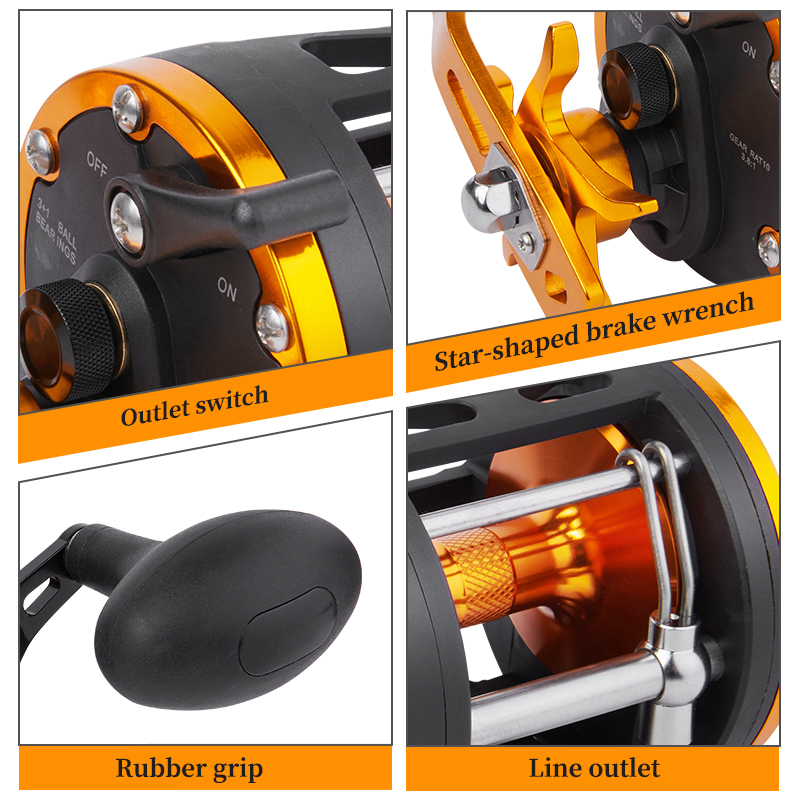 BILLINGS Trolling Drum Reel 33 - đánh giá và giá Trolling Reel